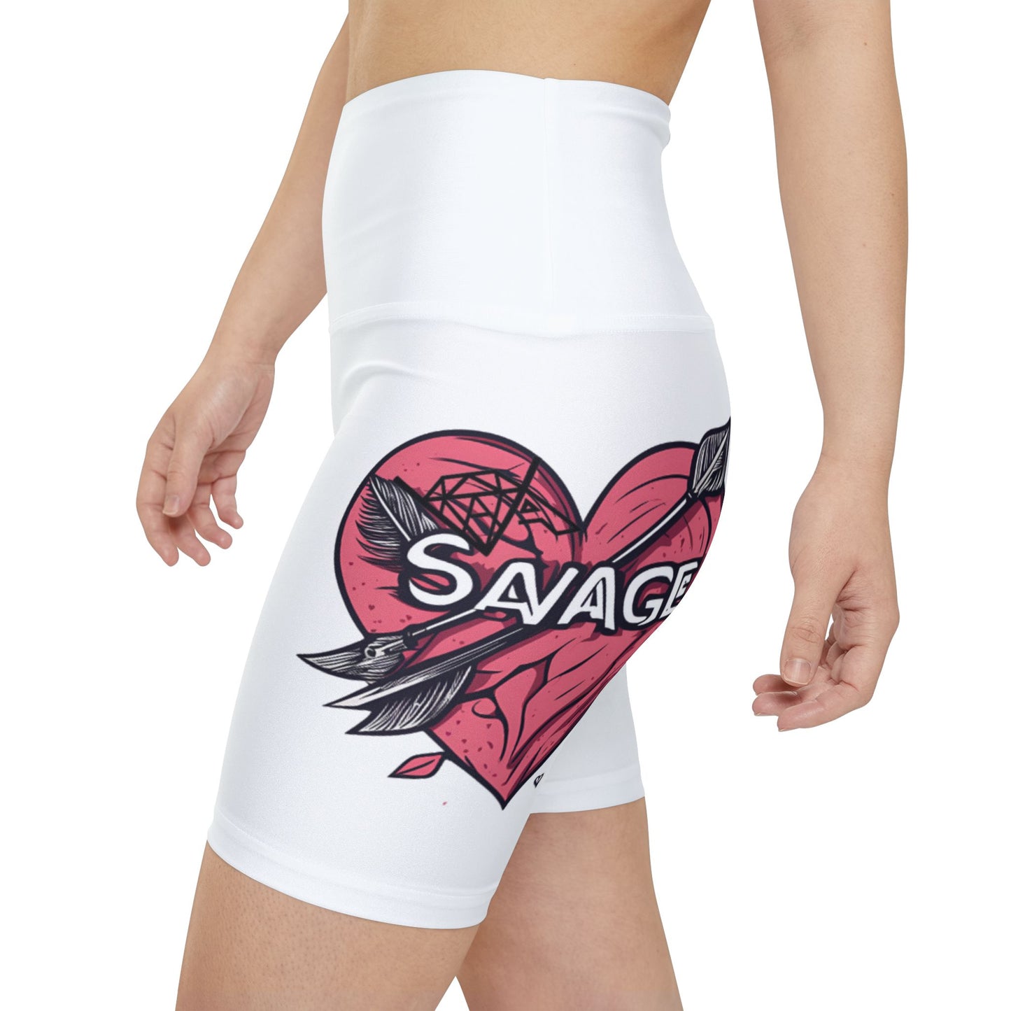 VA Savage "Bow & Heart" Women's Biker Shorts