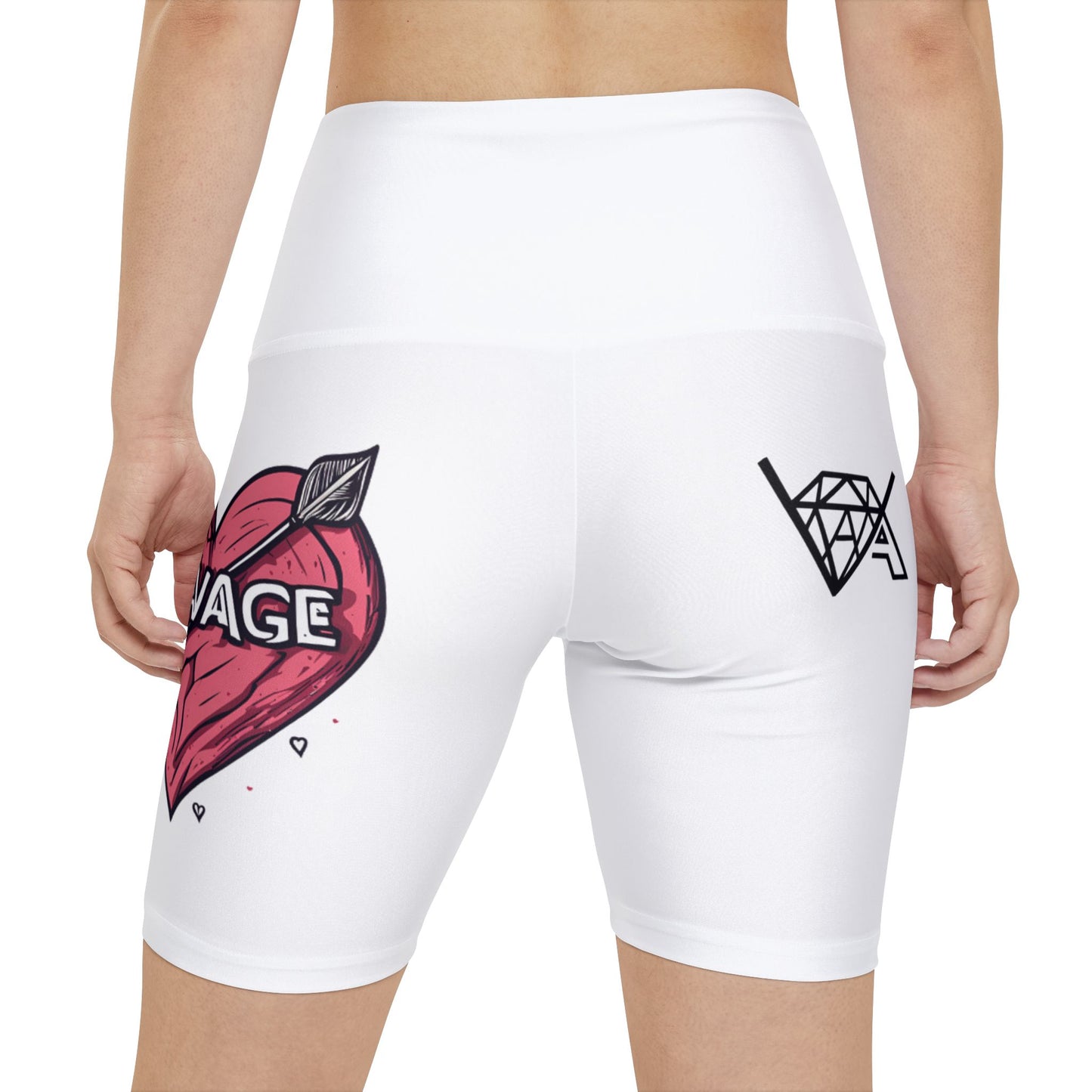 VA Savage "Bow & Heart" Women's Biker Shorts