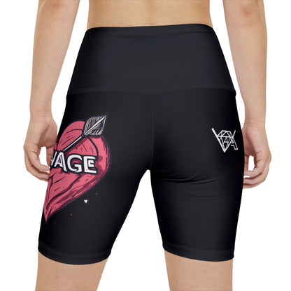 VA Savage "Bow & Heart" Women's Biker Shorts