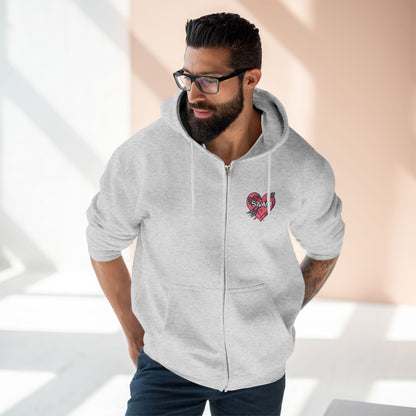 Savage Heart Unisex Zip Hoodie - Trendy & Comfortable for Everyday Style