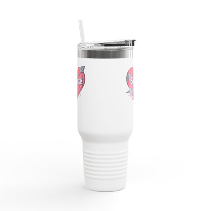 VA Savage "Bow & Heart"  Insulated Travel Mug