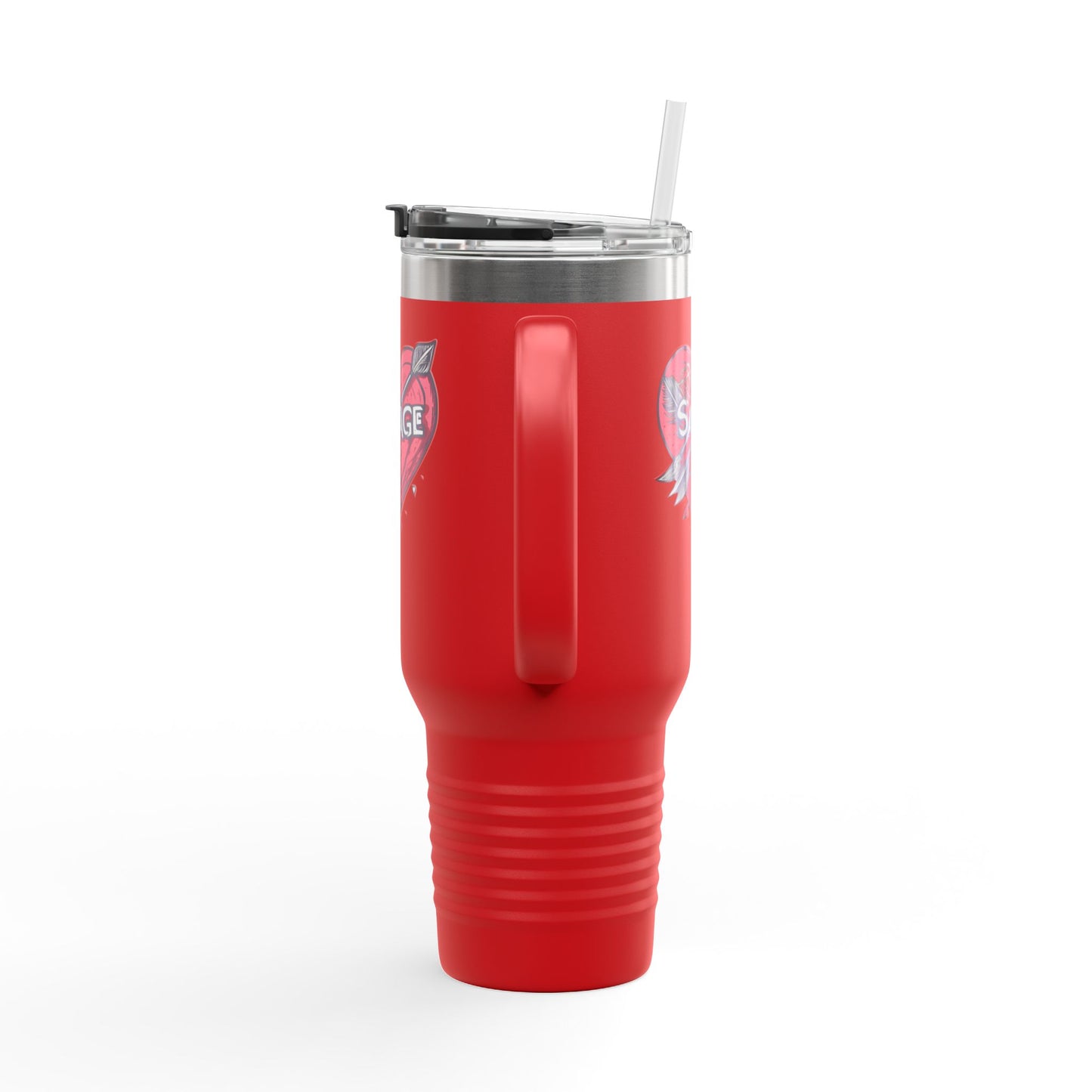 VA Savage "Bow & Heart"  Insulated Travel Mug