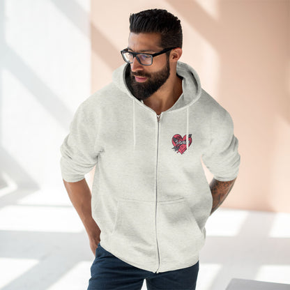 Savage Heart Unisex Zip Hoodie - Trendy & Comfortable for Everyday Style