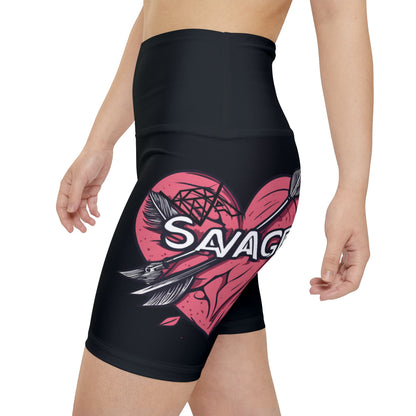 VA Savage "Bow & Heart" Women's Biker Shorts