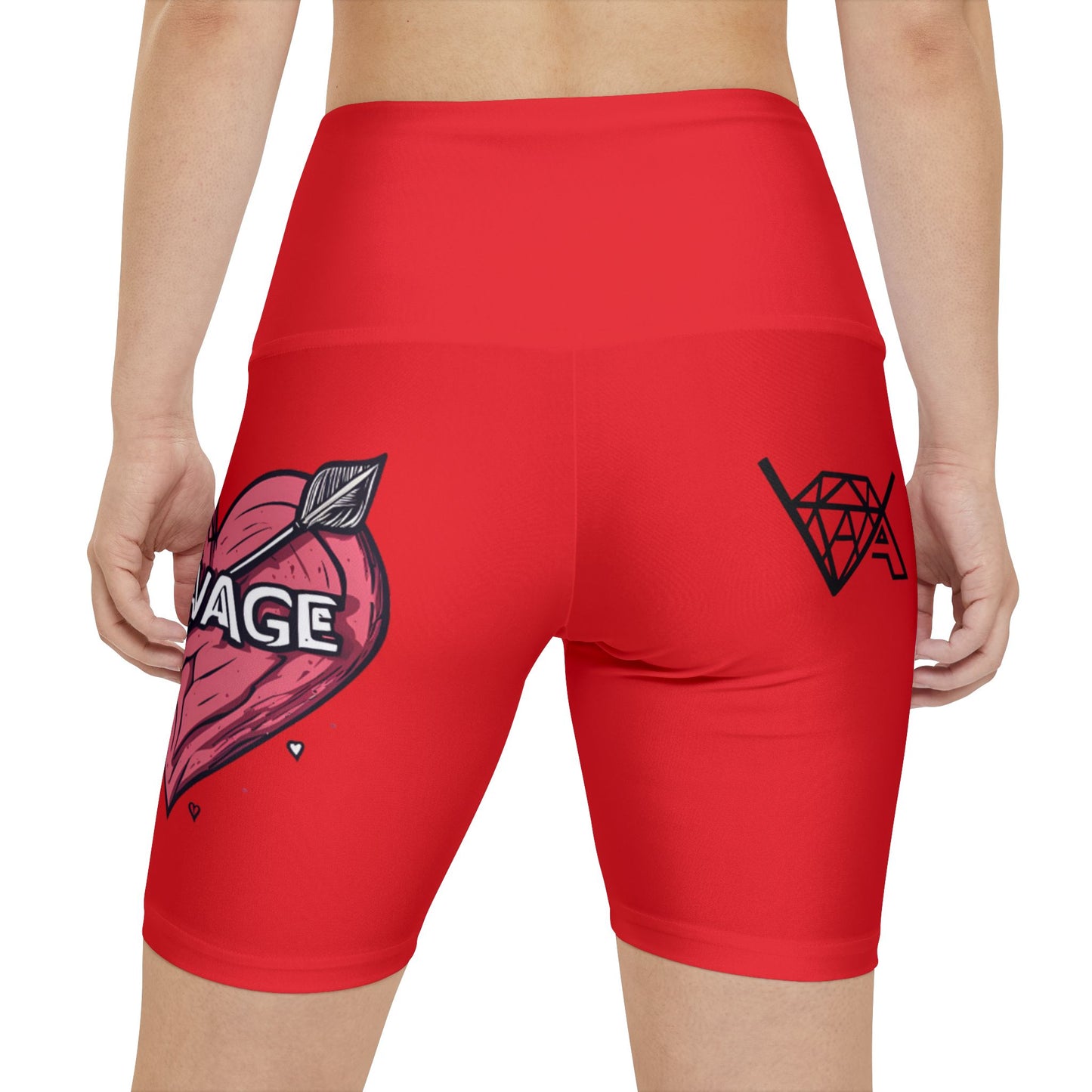 VA Savage "Bow & Heart" Women's Biker Shorts