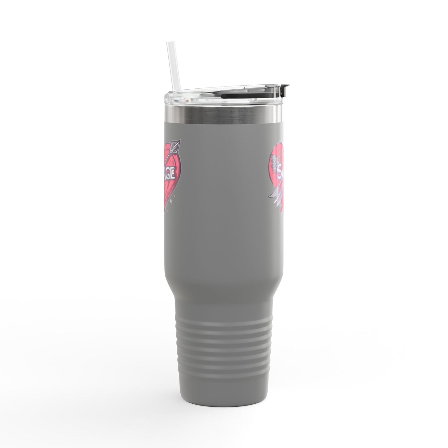 VA Savage "Bow & Heart"  Insulated Travel Mug