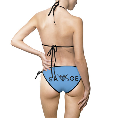 VA Savage Women's Light Blue Bikini Swimsuit