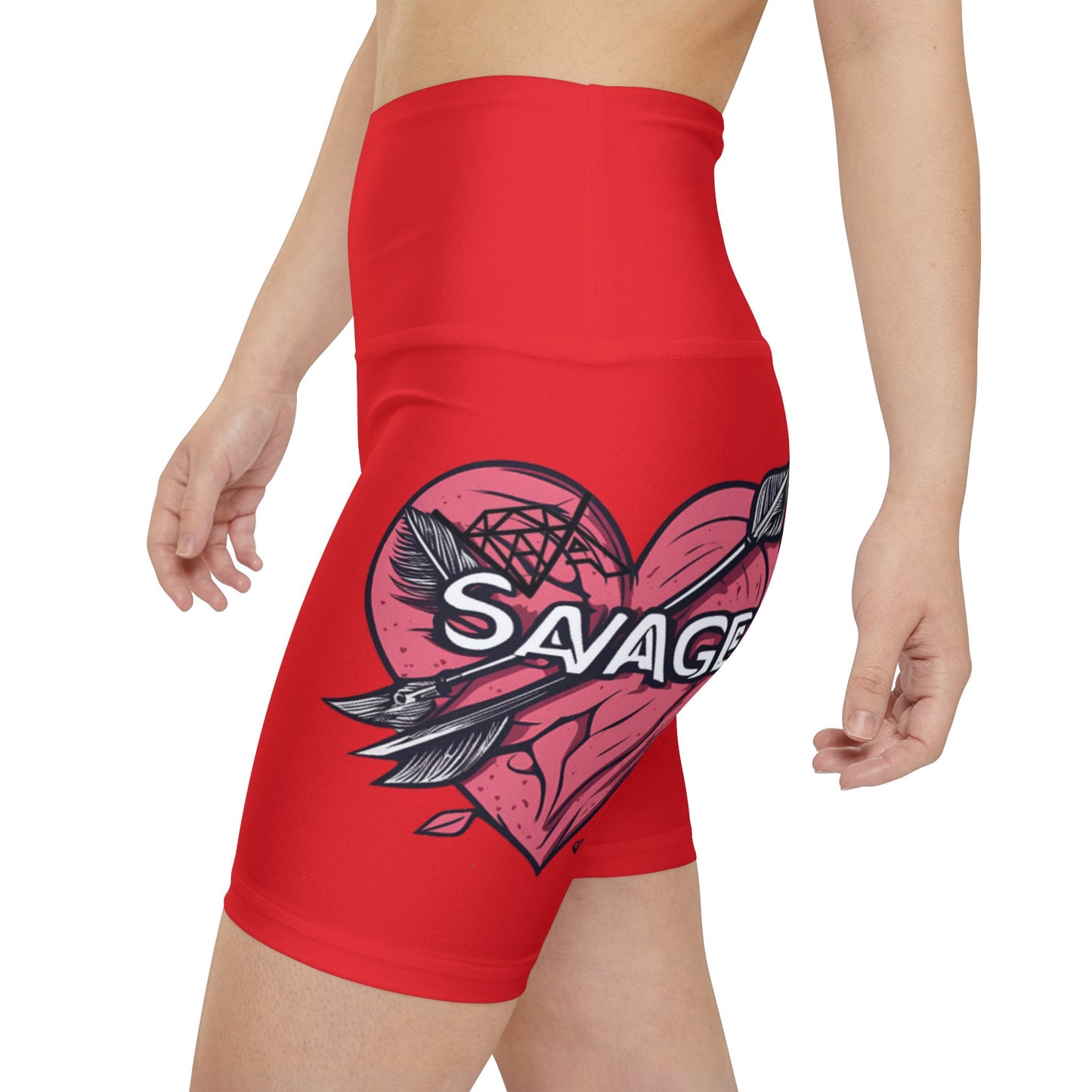 VA Savage "Bow & Heart" Women's Biker Shorts