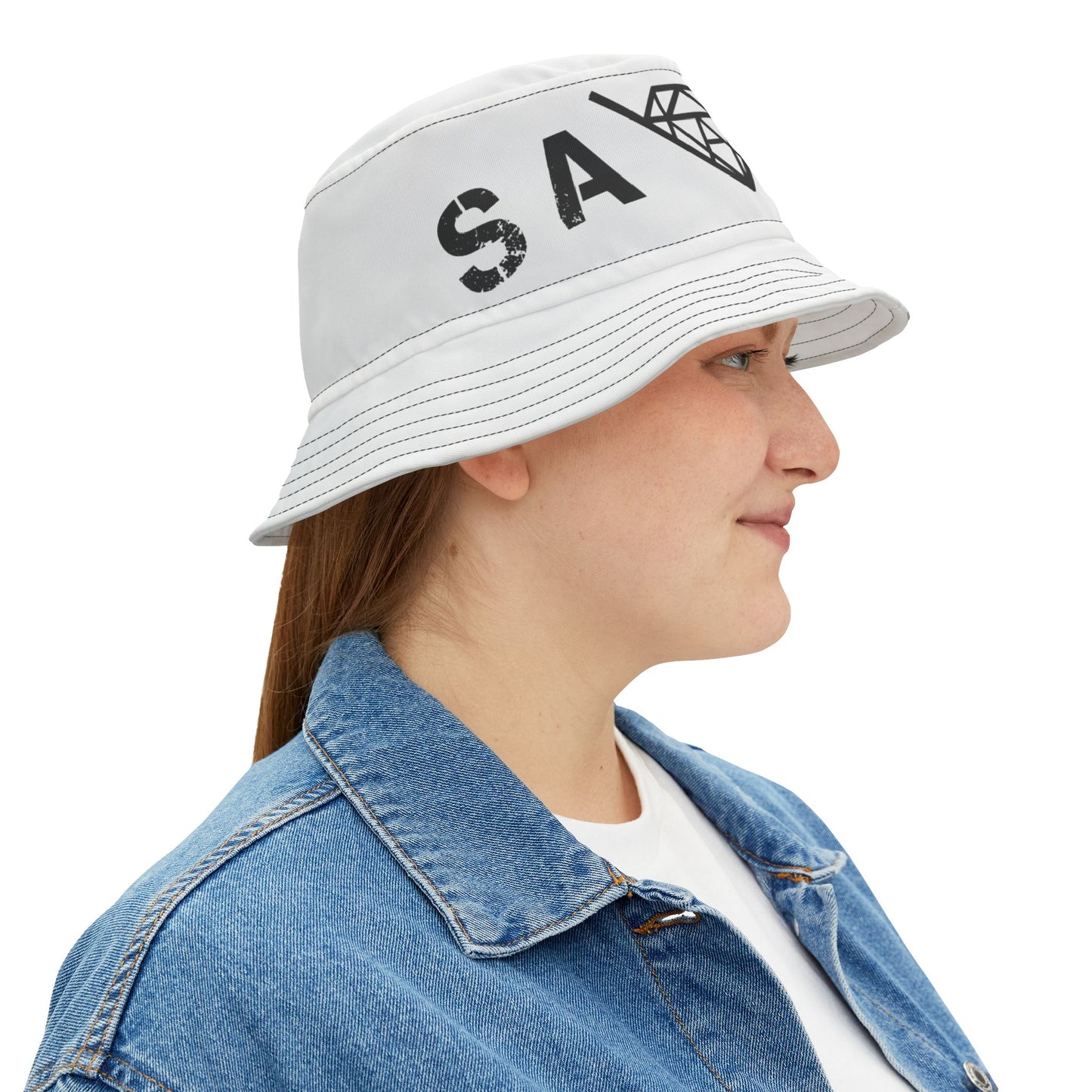 VA Savage White Bucket Hat