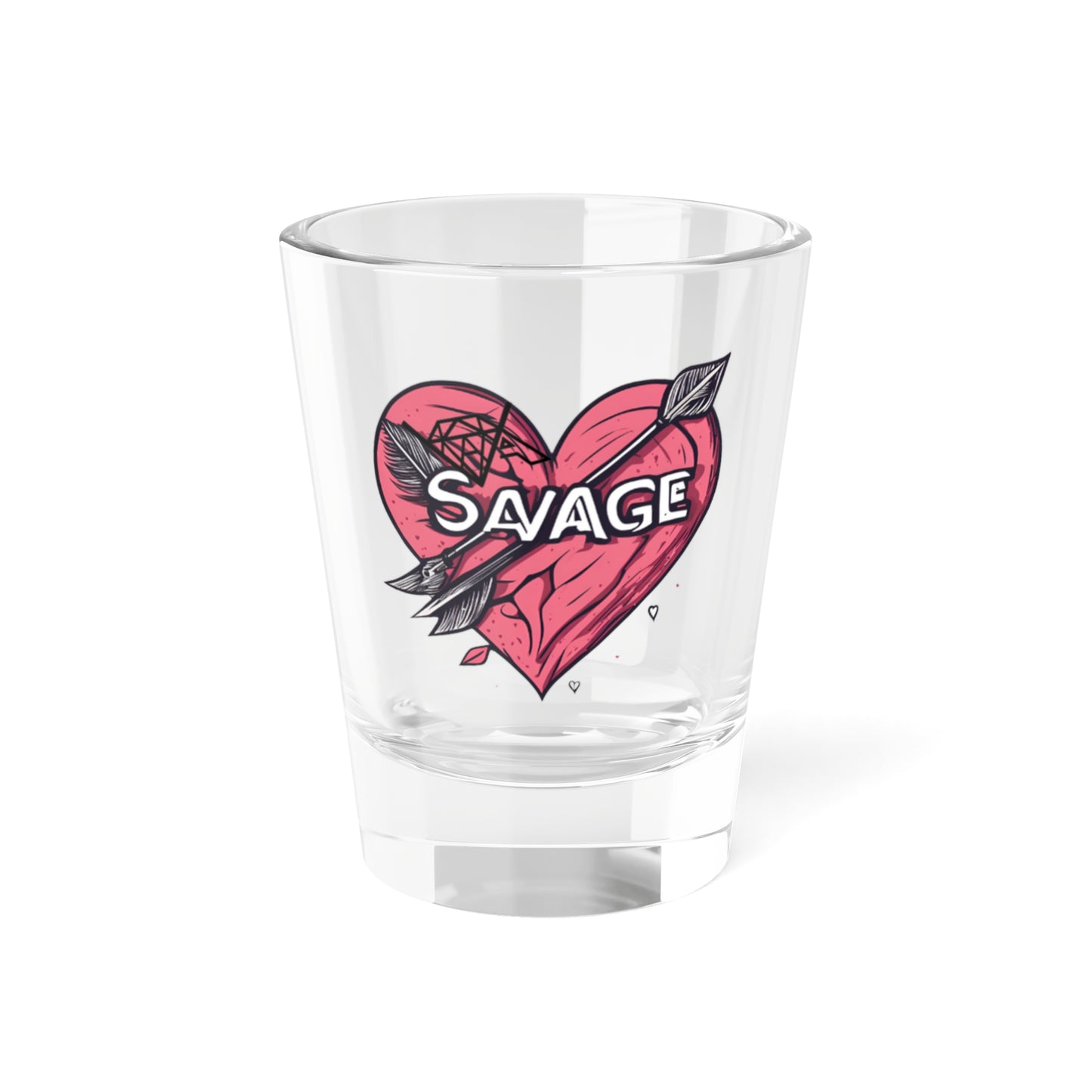 VA Savage "Bow & Heart" Shot Glass - 1.5oz