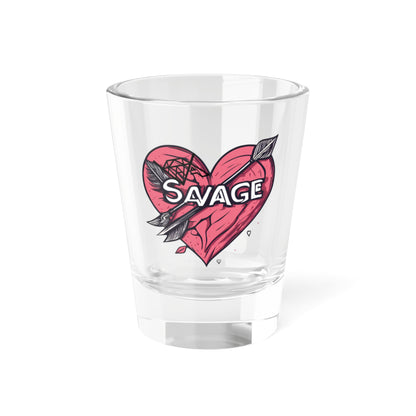 VA Savage "Bow & Heart" Shot Glass - 1.5oz