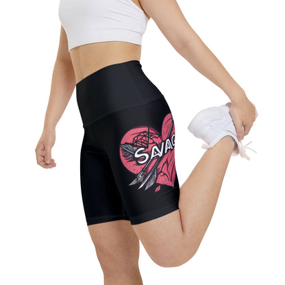 VA Savage "Bow & Heart" Women's Biker Shorts