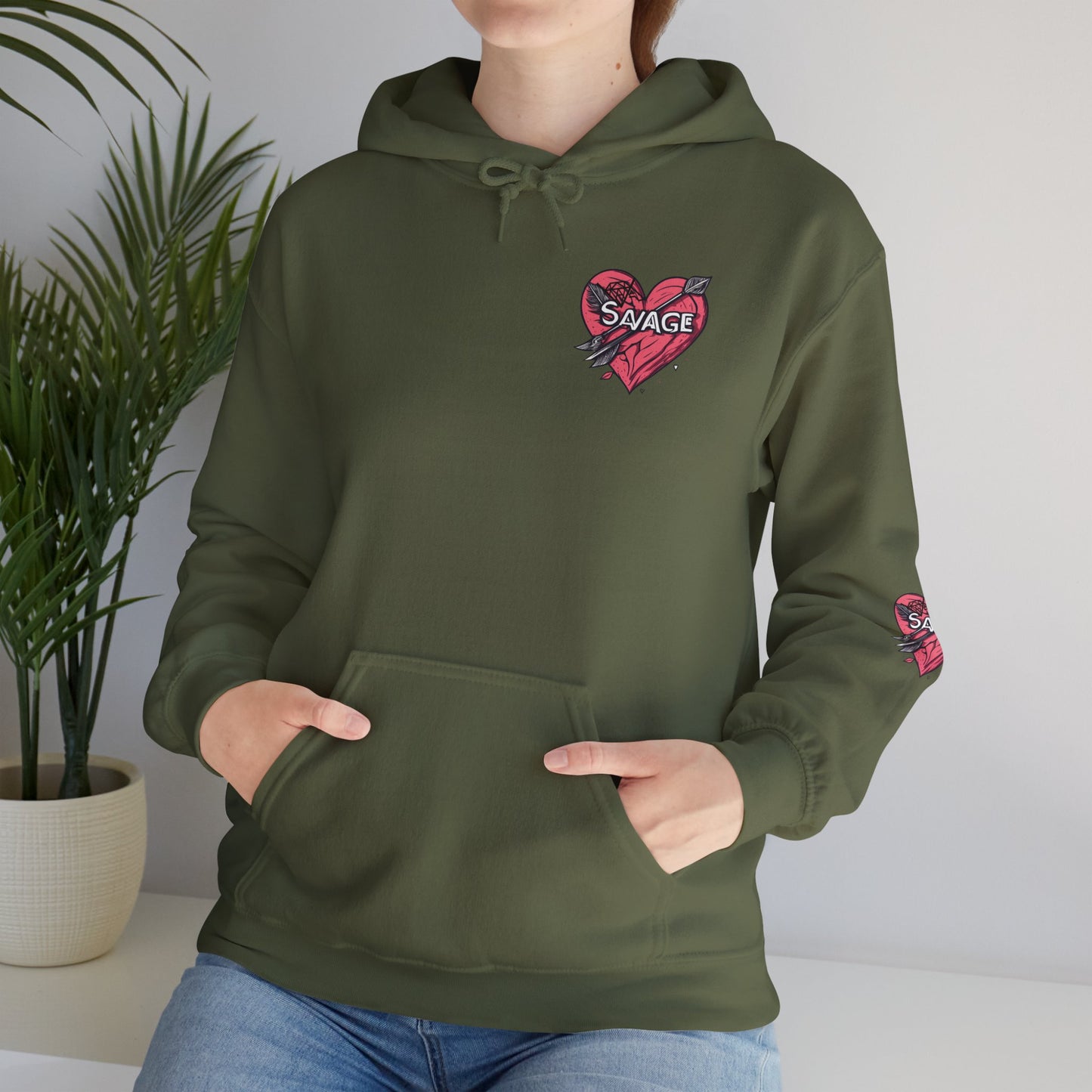 VA SAVAGE "Bow & Heart"  Hoodie